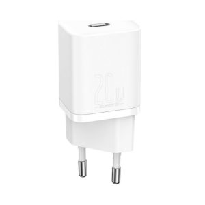 Baseus No Cable Charger with Port USB-C 20W Power Delivery White (Super Si) (CCSUP-B02) (BASCCSUPB02)