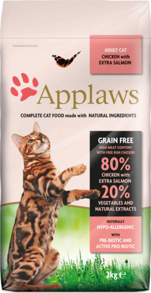 Applaws Adult Cat Chicken & Extra Salmon 2kg | Ξηρά Τροφή Γάτας Grain Free με Κοτόπουλο & Σολομό