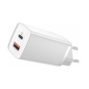 Baseus Charger Without Cable with USB-A Port and USB-C Port White (CCGAN2L-B02) (BASCCGAN2L-B02)