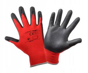 LAHTI PRO PR-L221210K | LAHTI PRO γάντια εργασίας L2212, αντοχή σε υγρά, 10/XL, κόκκινο-μαύρο