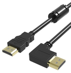 POWERTECH CAB-H018 | POWERTECH καλώδιο HDMI CAB-H018, γωνιακό, 90° right, 1.5m, μαύρο
