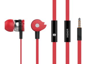 CELEBRAT D1-RD | CELEBRAT Earphones με μικρόφωνο D1, 10mm, 3.5mm, 1.2m flat, κόκκινα