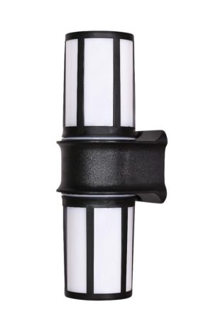 Heronia 32-0098 | Επιτοίχιο εξωτερικό φωτιστικό πλαστικό 2φωτο D-274K BLACK