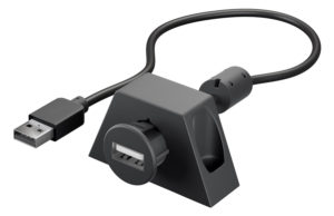 GOOBAY 93351 | GOOBAY καλώδιο USB 2.0 σε USB (F) 93351, με bracket, copper, 2m, μαύρο
