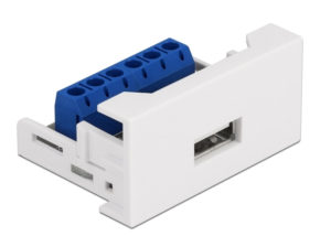 DELOCK 81343 | DELOCK module USB σε terminal block Easy 45 81343, 22.5x45mm, λευκό