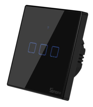 SONOFF TX-T3EU3C | SONOFF smart διακόπτης ΤΧ-T3EU3C, αφής, Wi-Fi, τριπλός, μαύρος