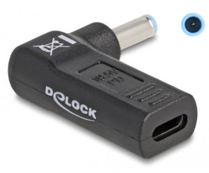 DELOCK 60004 | DELOCK αντάπτορας τροφοδοσίας 60004, USB-C σε HP 4.5x3mm, 90°, μαύρος