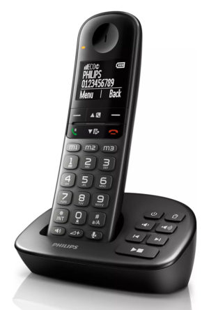 PHILIPS XL4951DS-34 | PHILIPS ασύρματο τηλέφωνο XL4951DS/34 ελληνικό μενού, τηλεφωνητής, μαύρο