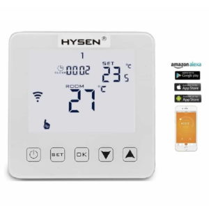 Hysen Hysen HY08-1 Ψηφιακός Θερμοστάτης Χώρου Smart με Οθόνη Αφής και Wi-Fi Λευκός