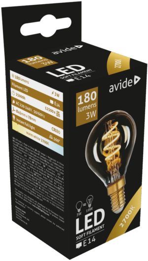 Avide LED Soft Filament Mini Globe 3W E14 360° 2700K
