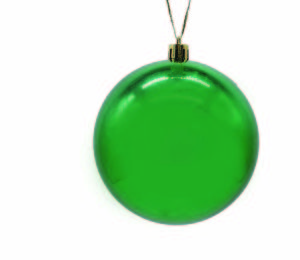 JK Home Décor - Μπάλα Πλαστική Πράσινη Γυαλιστερη S/4 10cm 3τμχ