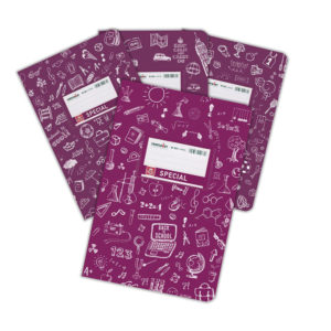 Typotrust Doodle Purple Striped Notebook 17x25 50 sheets (4313) (TYP4313)