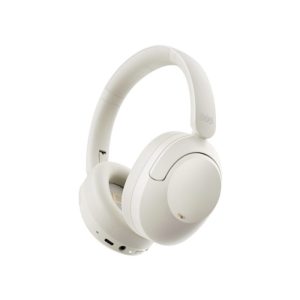 QCY H4 High-Res Headset White w. Mic, Hybrid Feed Noise Canceling with 4 mode ANC Button, 70h