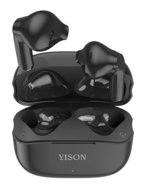 YISON TWS-T6-BK | YISON earphones με θήκη φόρτισης TWS-T6, True Wireless, μαύρα