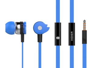 CELEBRAT D1-BL | CELEBRAT Earphones με μικρόφωνο D1, 10mm, 3.5mm, 1.2m flat, μπλε