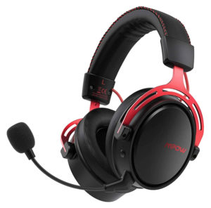 MPOW BMBH415ARSD | MPOW gaming headset Air 2.4GHz, wireless & wired, mic, μαύρο-κόκκινο