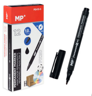 MP PE415-S | MP ανεξίτηλος μαρκαδόρος PE415-S για CD-DVD, 1mm, μαύρος 12τμχ