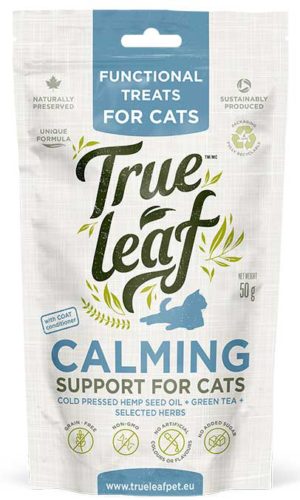 TrueLeaf Calming 50g | Λιχουδιά για Γάτες με Έλαιο από Σπόρους Κάνναβης (Hemp) & Πράσινο Τσάι