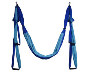 Kepeak Aerial Swing Anti-Gravity Silk Αιώρα με λαβές Yoga και Pilates (Royal and Sky Blue)