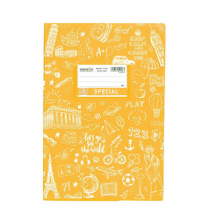 Doodle Explanation Yellow Striped Notebook 17x25 50 sheets (4324) (TYP4324)
