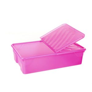 Homeplast Nak Box 55L Φούξια | Κουτί Αποθήκευσης με Καπάκι και Ροδάκια 70×46×20cm Πλαστικό