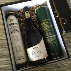 Cretan Gift: Fine Wine, Raki, Olive Oil