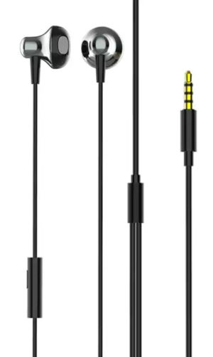 LDNIO earphones με μικρόφωνο HP08, 3.5mm, 1.2m, γκρι