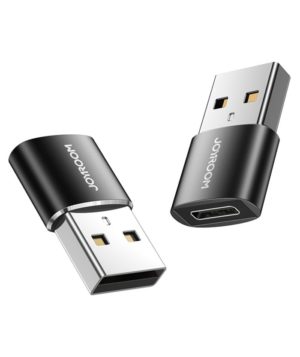 JOYROOM αντάπτορας USB σε USB Type-C S-H152, μαύρος, 2τμχ