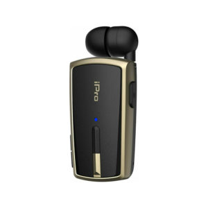 Ακουστικό Bluetooth iPro RH120 Retractable Μαύρο-Χρυσο