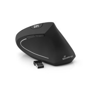 MediaRange Ergonomic 6-button wireless optical mouse for right-handers (Black, Wireless)
