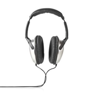 Nedis Ενσύρματα Over Ear Ακουστικά Τηλεόρασης Ασημί (HPWD1201BK)