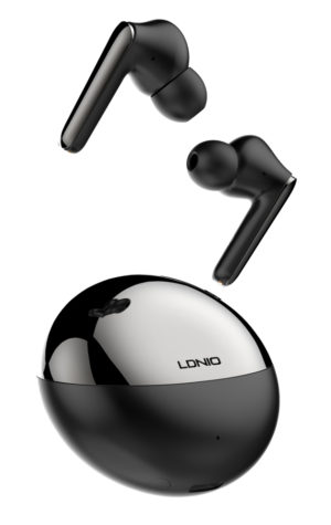 LDNIO earphones με θήκη φόρτισης T01, True Wireless, μαύρα