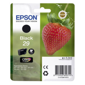 Epson Μελάνι Inkjet Series 29 Black (C13T29814012)