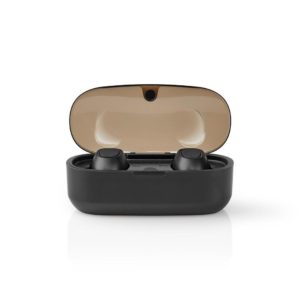 Nedis In-ear Bluetooth Handsfree Ακουστικά με Θήκη Φόρτισης Μαύρα (HPBT5052BK)