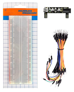 KEYESTUDIO Power+830-Hole Solderless breadboard KS0312, 65x Jumper Wires