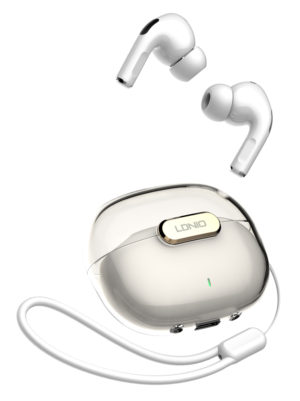 LDNIO earphones με θήκη φόρτισης T02, True Wireless, λευκά