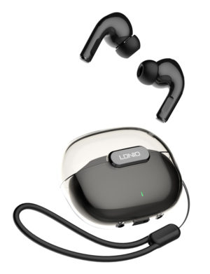 LDNIO earphones με θήκη φόρτισης T02, True Wireless, μαύρα