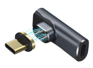 POWERTECH αντάπτορας USB-C PTH-108, μαγνητικός, 100W, 40Gbps, γκρι