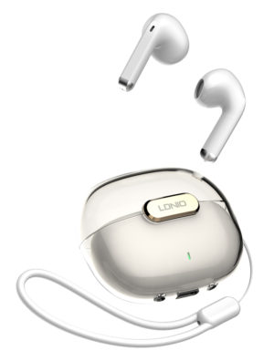 LDNIO earphones με θήκη φόρτισης T03, True Wireless, λευκά