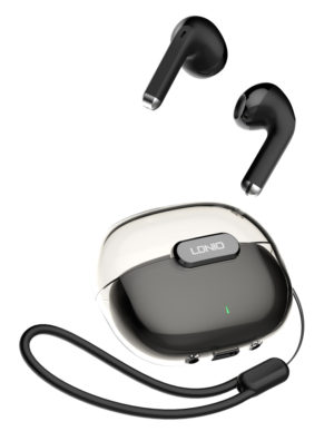 LDNIO earphones με θήκη φόρτισης T03, True Wireless, μαύρα