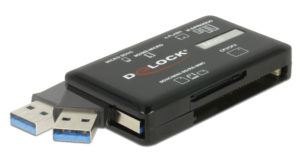 DELOCK card reader USB 3.2 91758 για CF/SD/Micro SD/MS/M2/xD, μαύρο