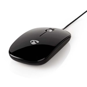 Nedis Wired Mouse Ενσύρματο Ποντίκι Μαύρο (MSWD200BK)