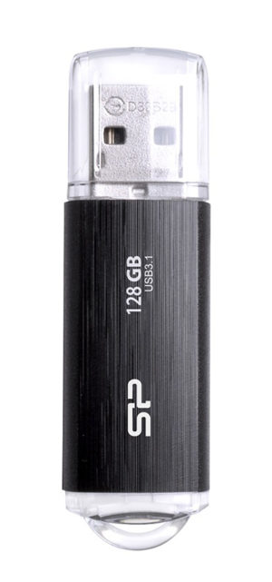 SILICON POWER USB Flash B02, 128GB, USB 3.1 Gen1, μαύρο