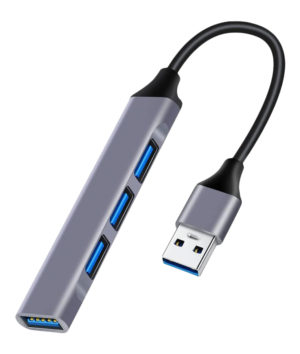 POWERTECH USB hub PT-1114, 4x USB θύρες, 5Gbps, γκρι