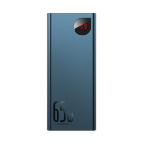 Baseus Adaman Metal Digital Display Power Bank 20000mAh 65W με 2 Θύρες USB-A και Θύρα USB-C Quick Charge 3.0 Μπλε (PPIMDA-D03)