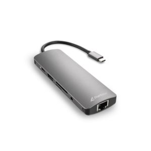 Sharkoon USB-C Docking Station με HDMI 4K PD Ethernet Γκρι (CBADG)