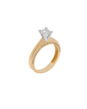 Χρυσό Μονόπετρο Δαχτυλίδι Κ14 (047838)
