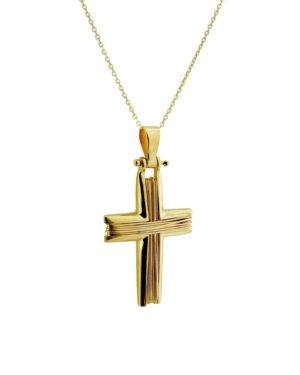 Χρυσός Ανδρικός Σταυρός Κ14 (090838)