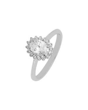 Λευκόχρυσο Δαχτυλίδι Ροζέτα Κ9 (079666)