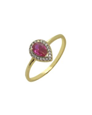 Χρυσό Δαχτυλίδι Ροζέτα Κ14 (073481)